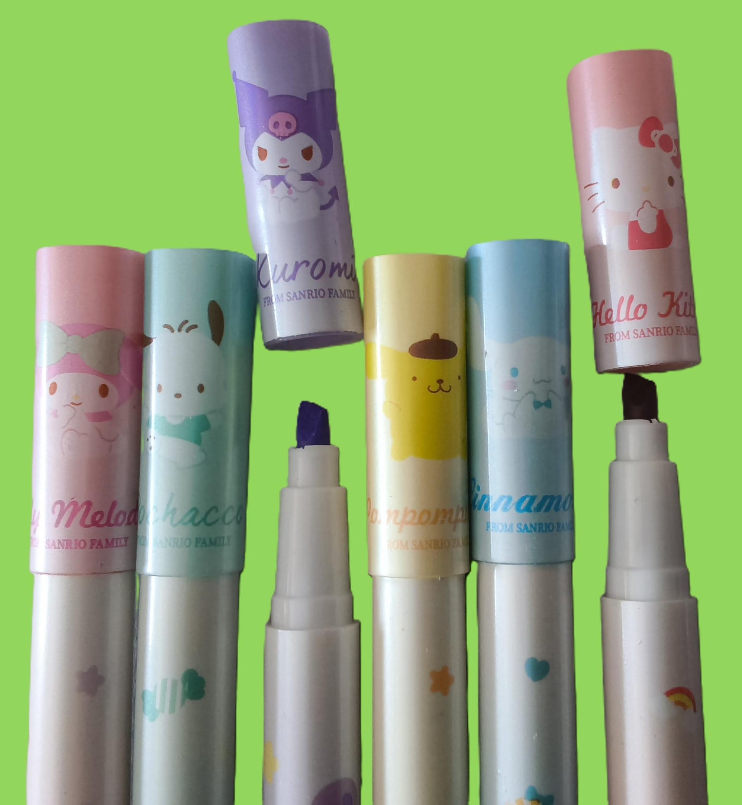 6 feutres fluos Hello Kitty and friends