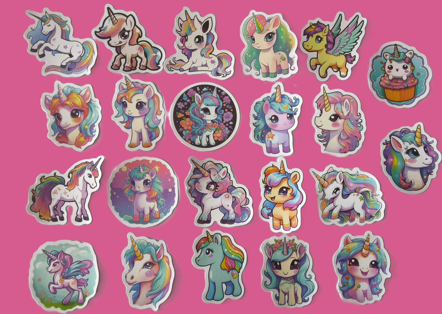 22 stickers Licornes