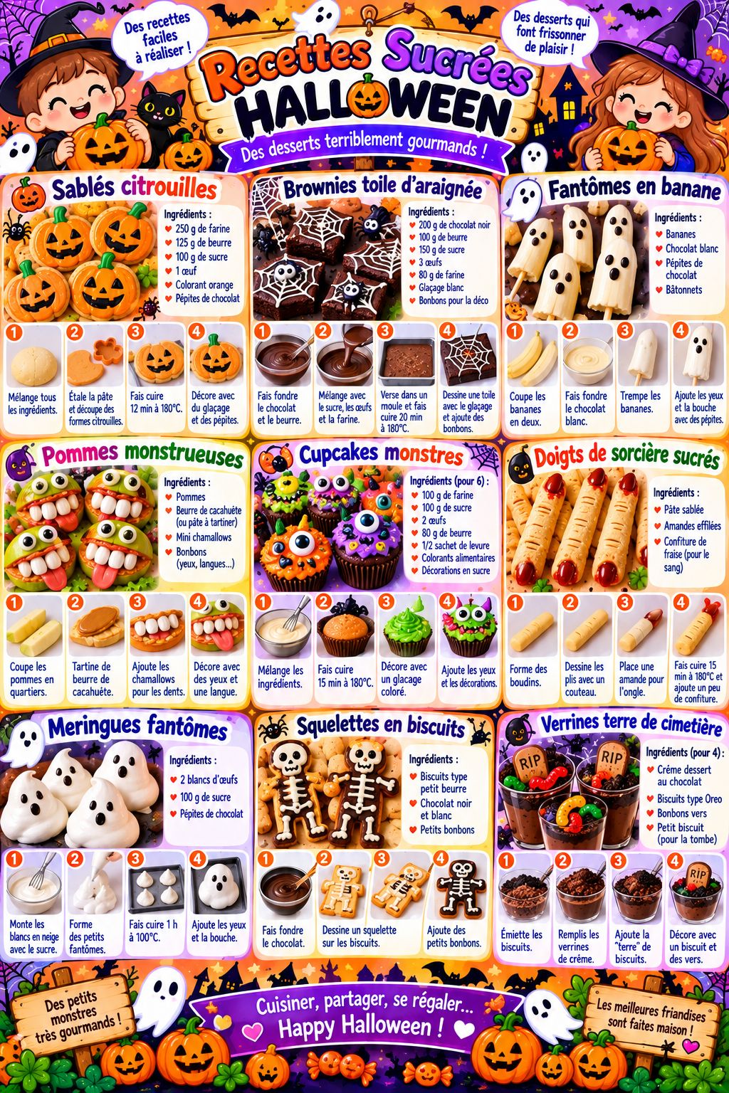 Recettes sucrées Halloween