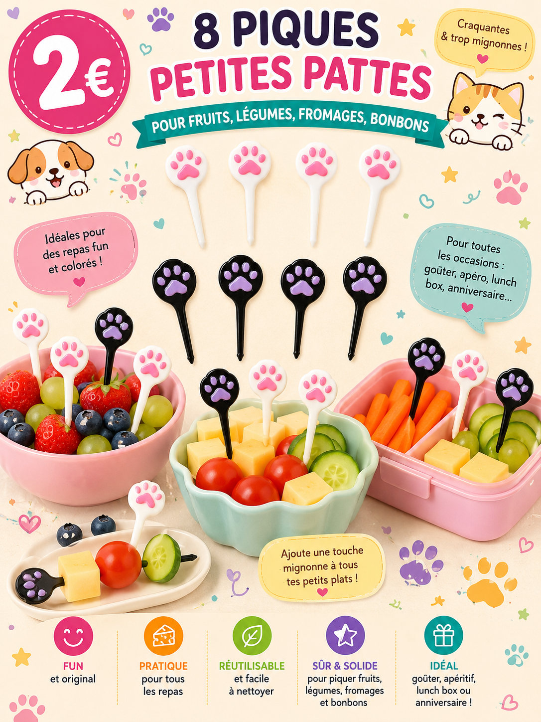 8 piques petites pattes