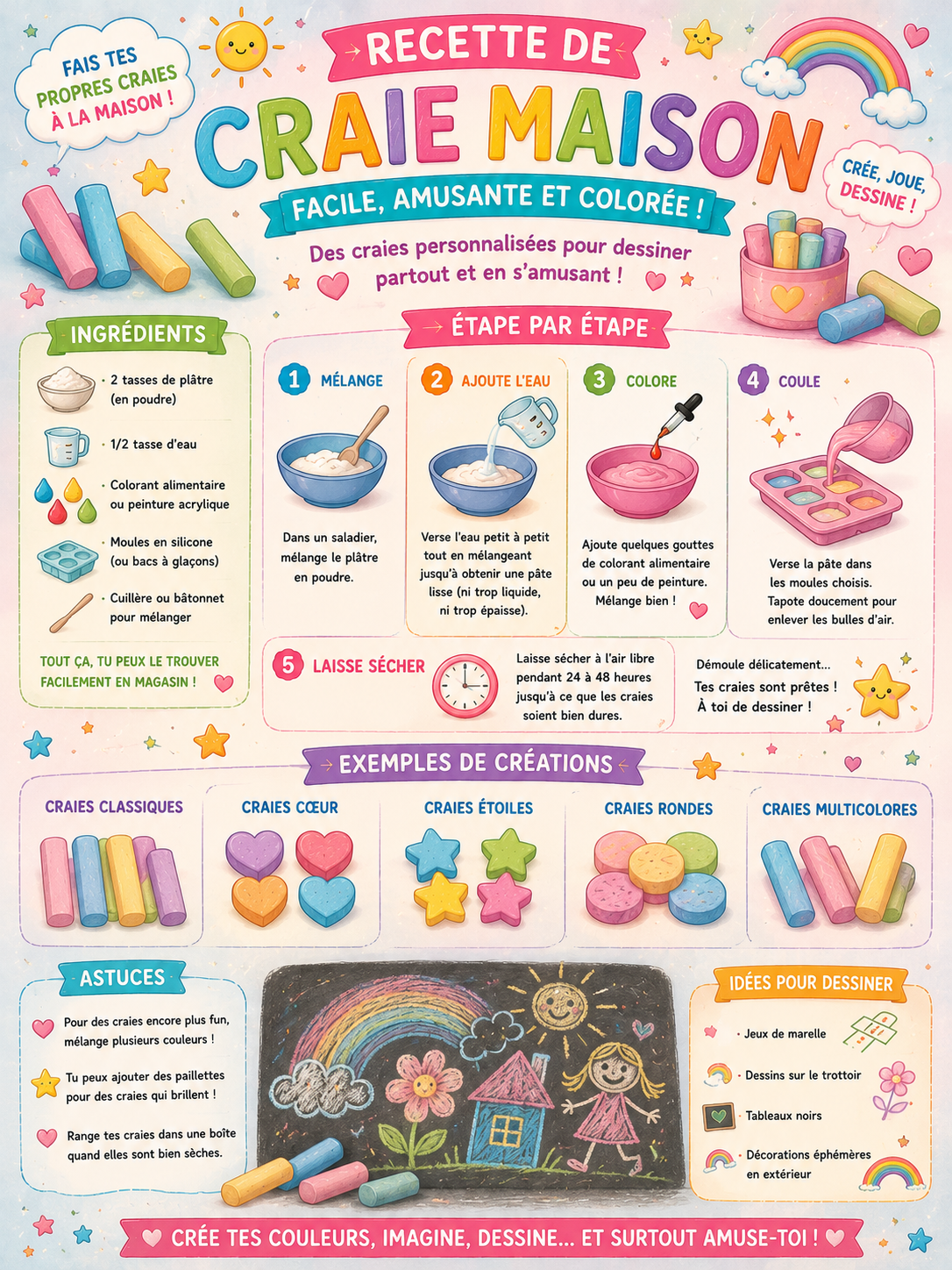 Fiche activité création de Craie maison