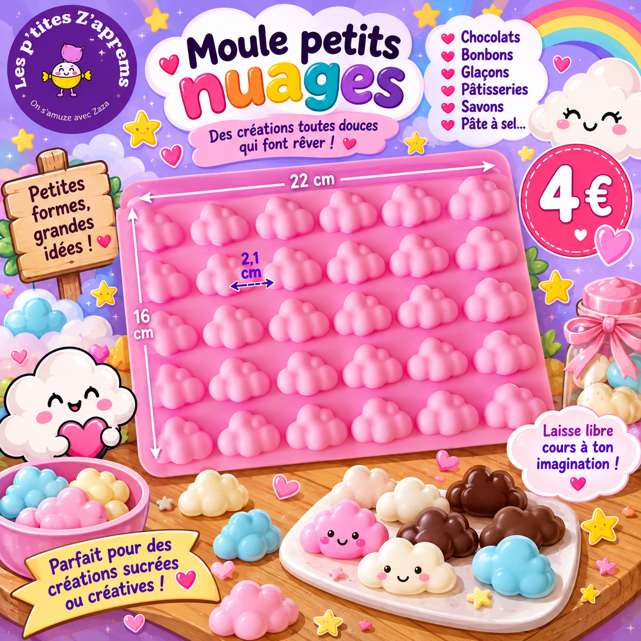 Moule silicone Petits nuages