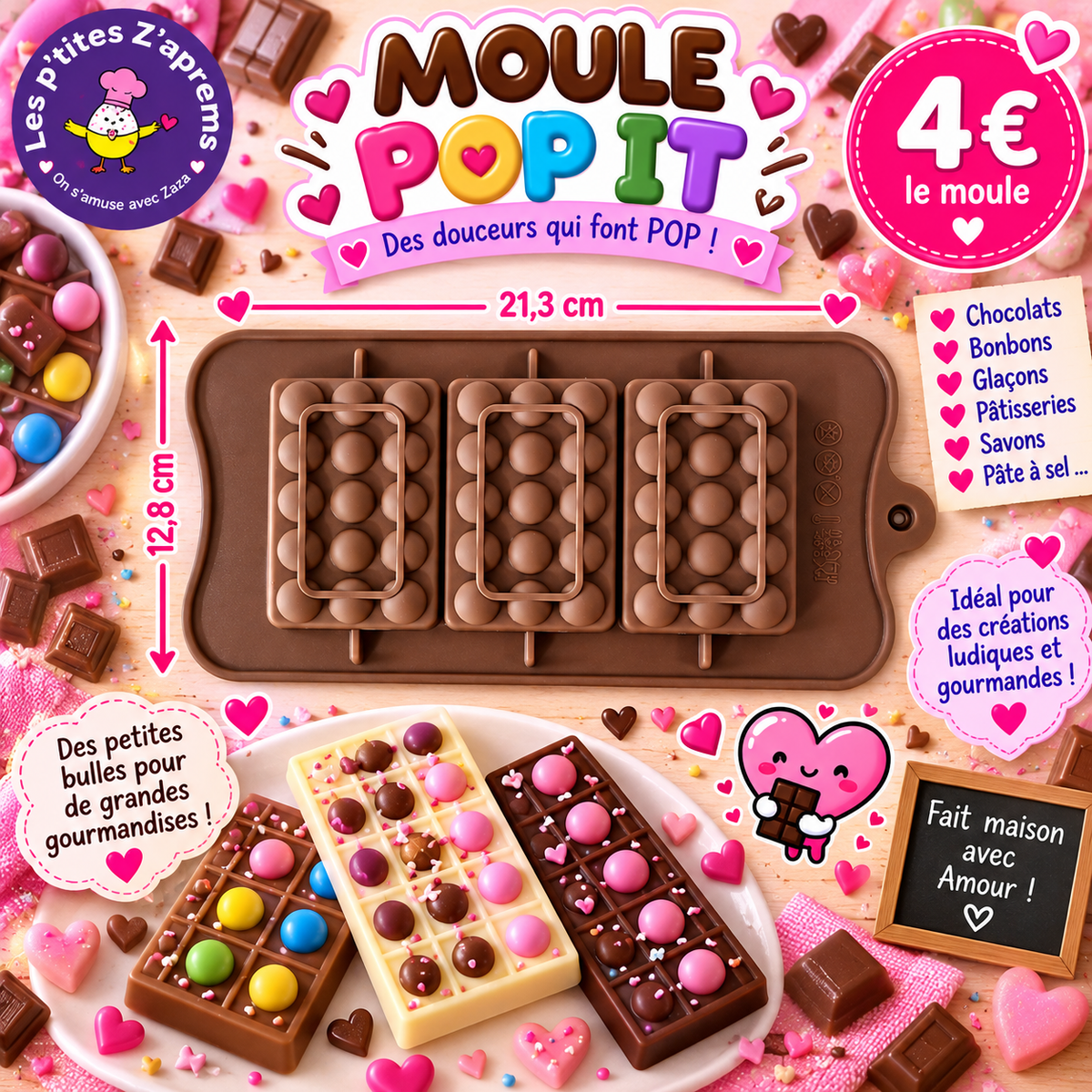 Moule silicone Pop it