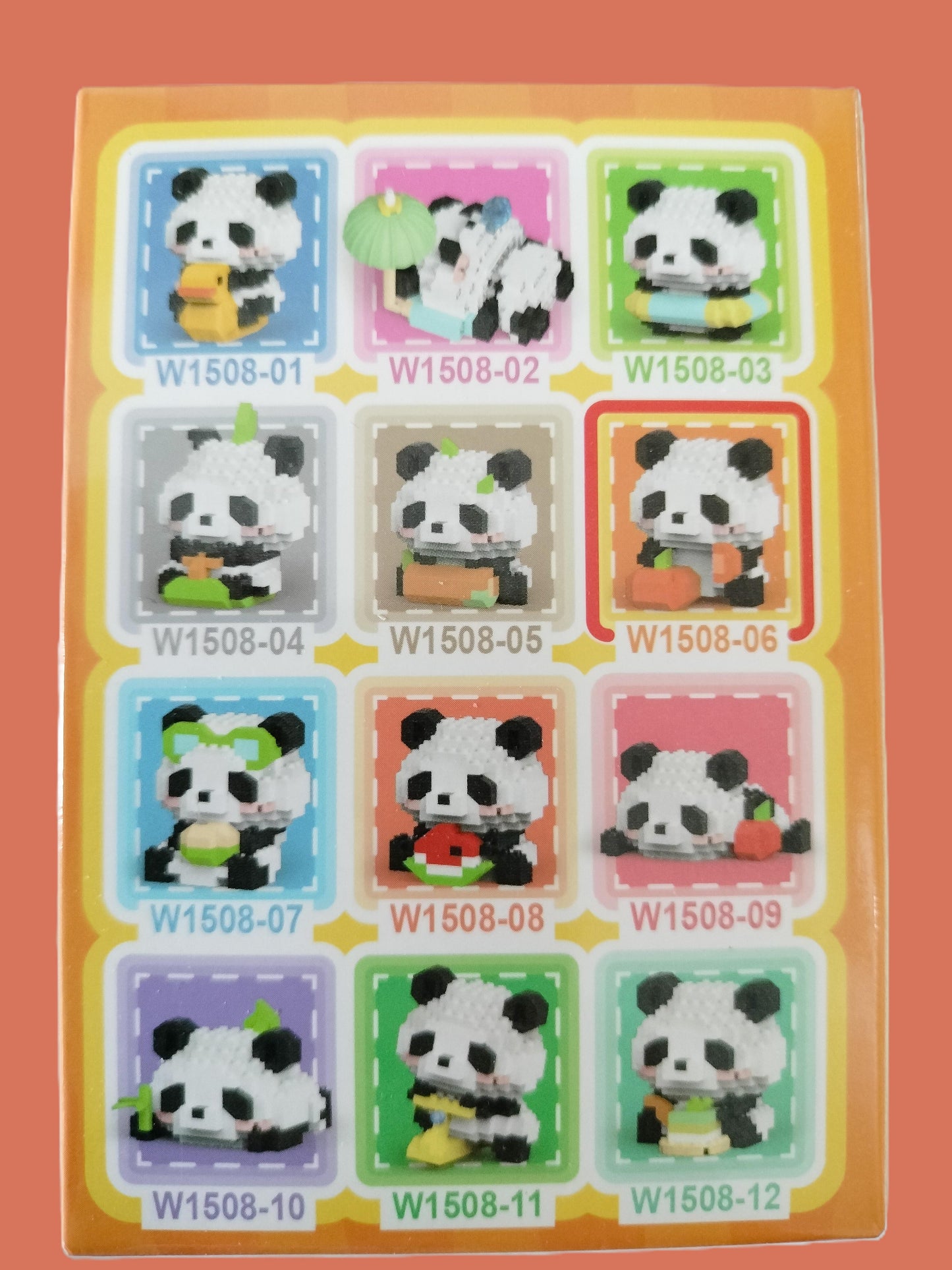 Mini bricks de construction Panda avec sa citrouille