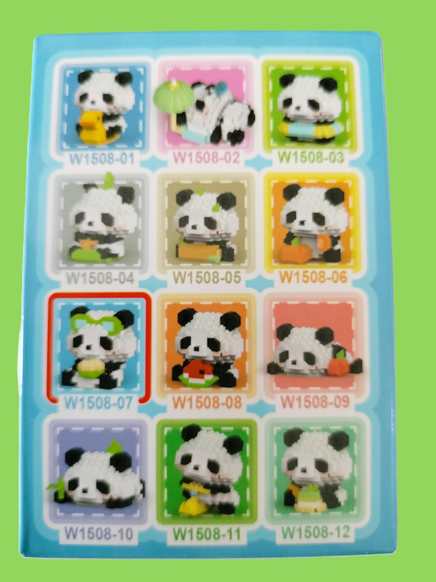 Mini bricks de construction Panda avec sa noix de coco