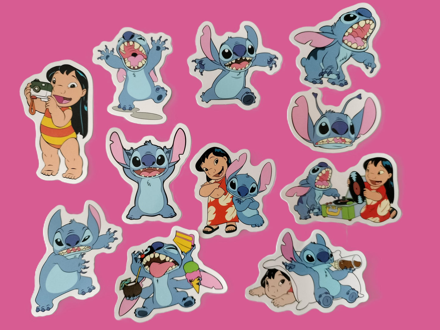 11 stickers Stitch & Lilo