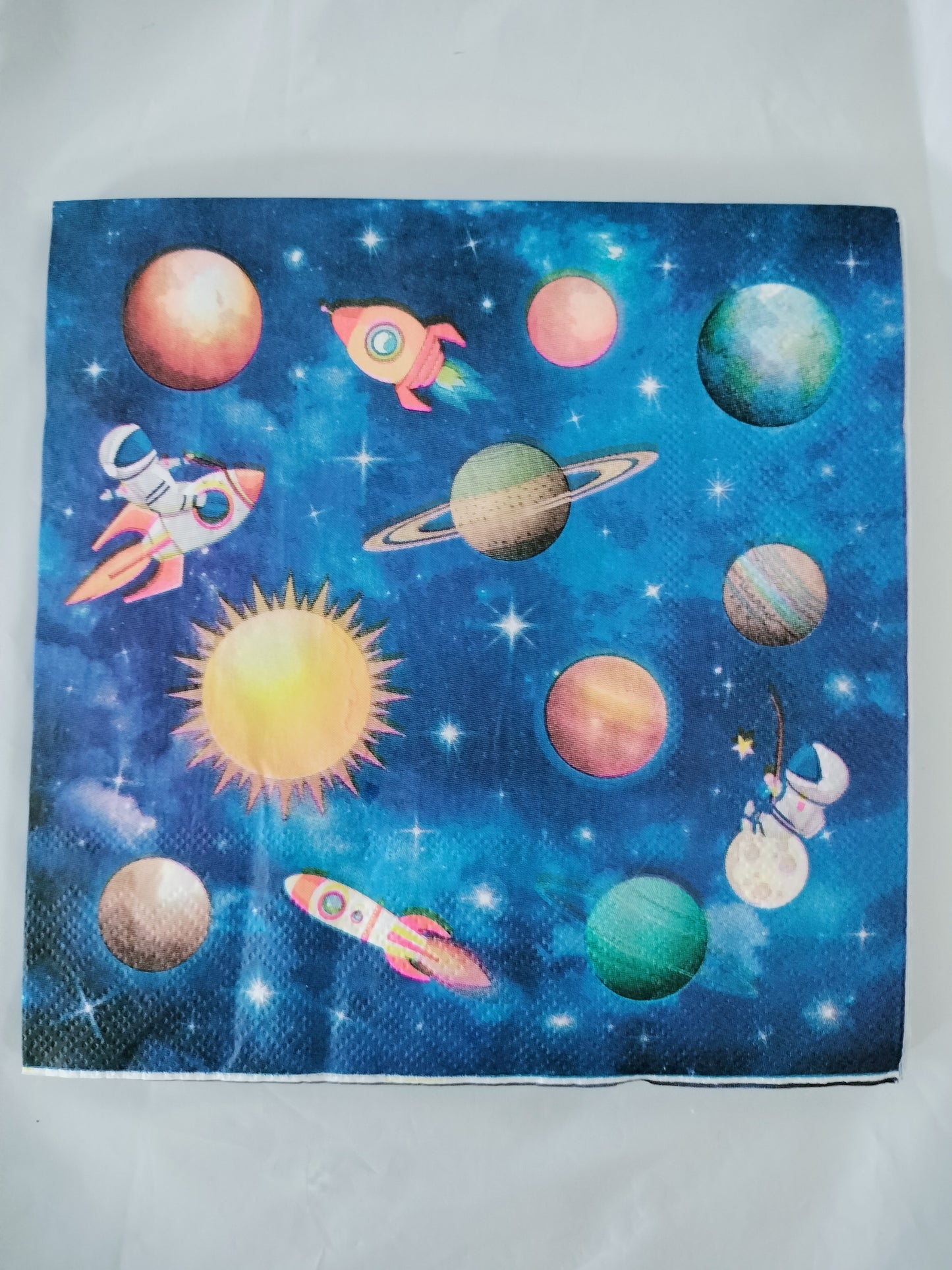 10 serviettes en papier thème Espace
