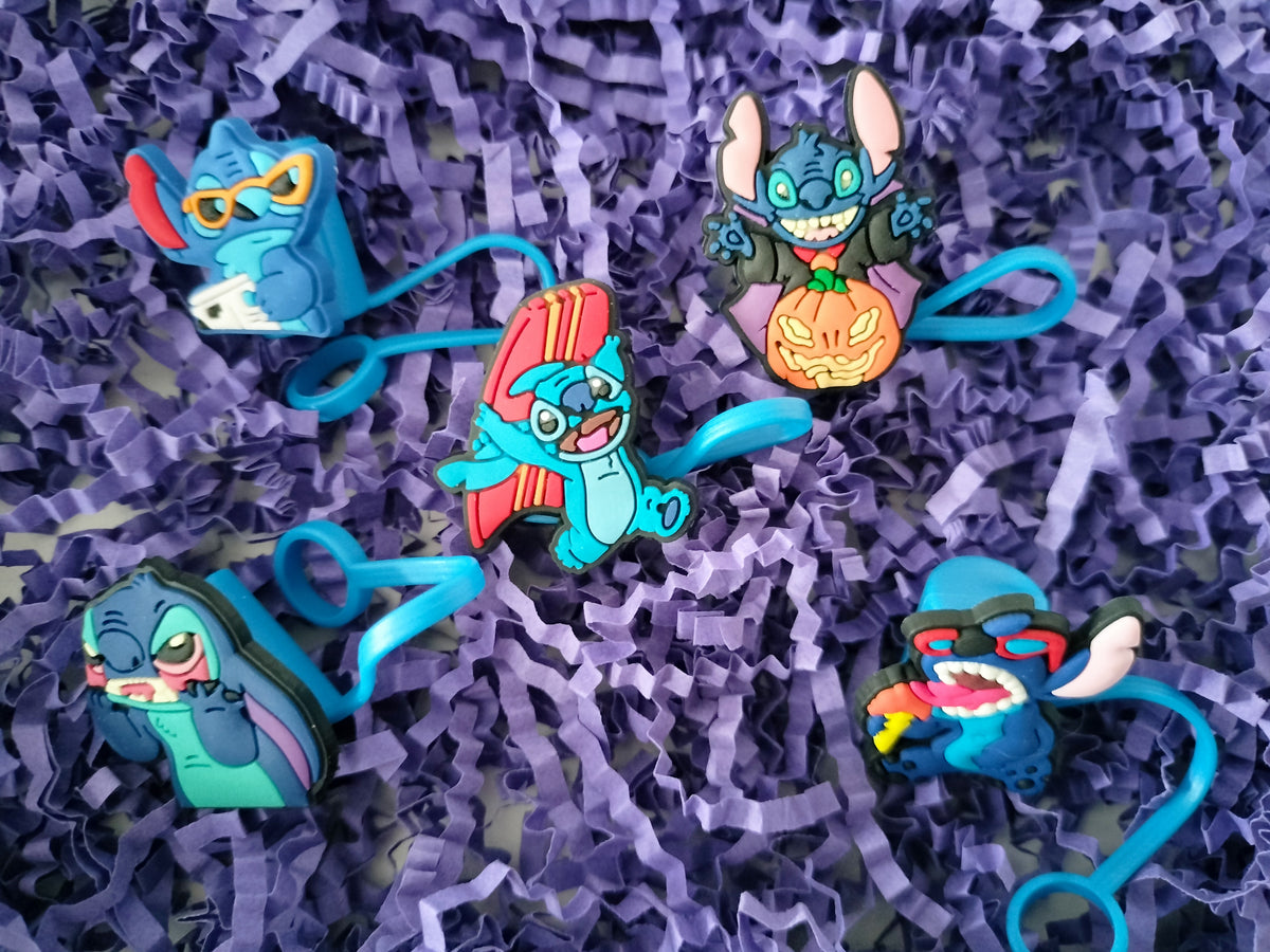 5 bouchons de pailles Stitch