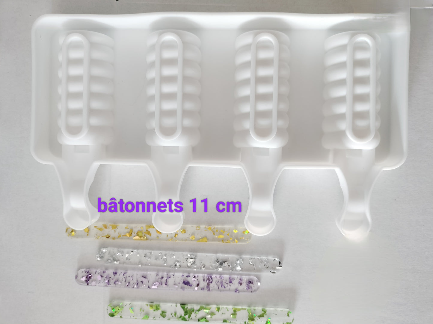 Moule à glaces forme Spirale + 3 batônnets réutilisables et lavables