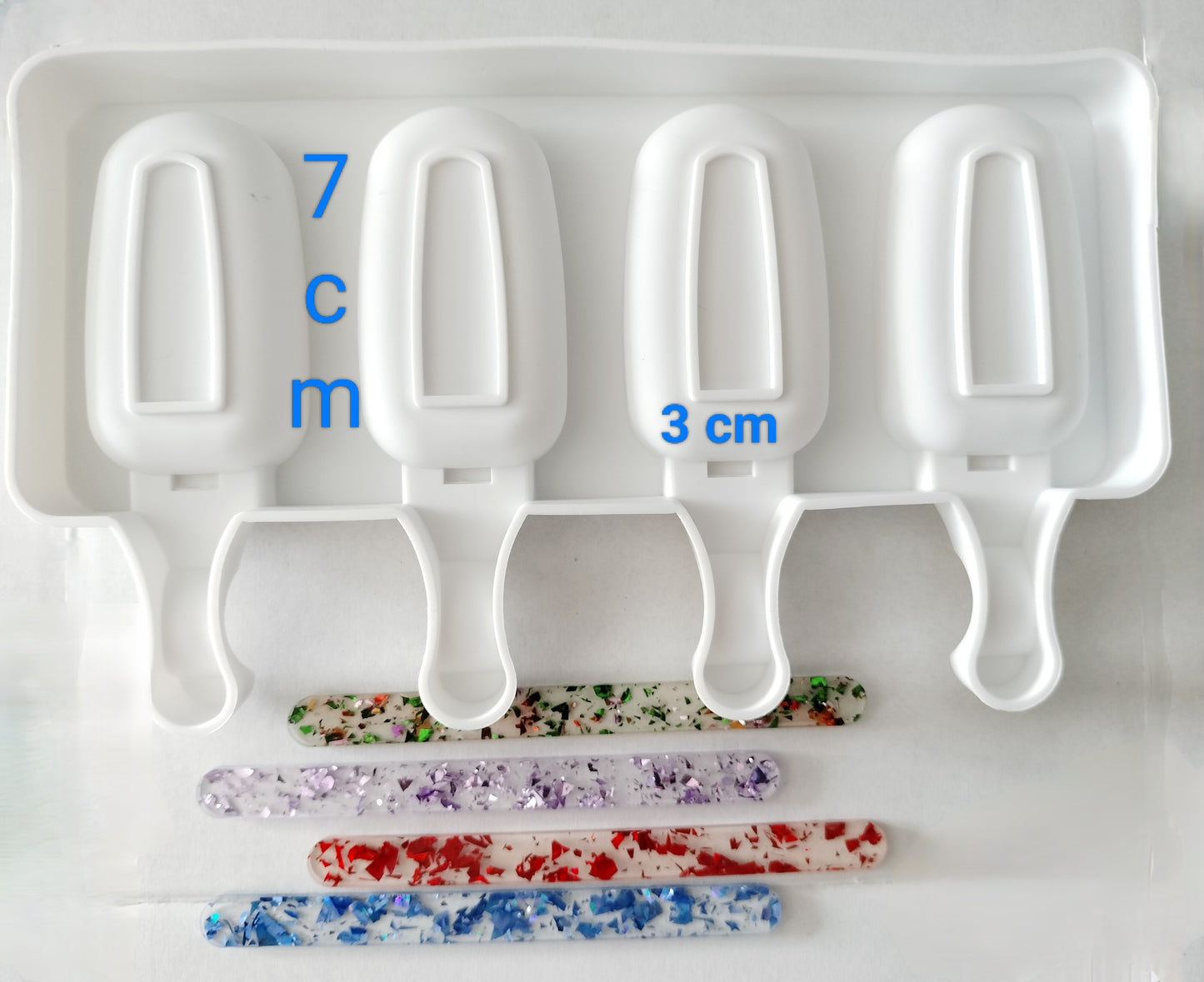 Moule à glaces Esquimaux + 4 batônnets réutilisables et lavables