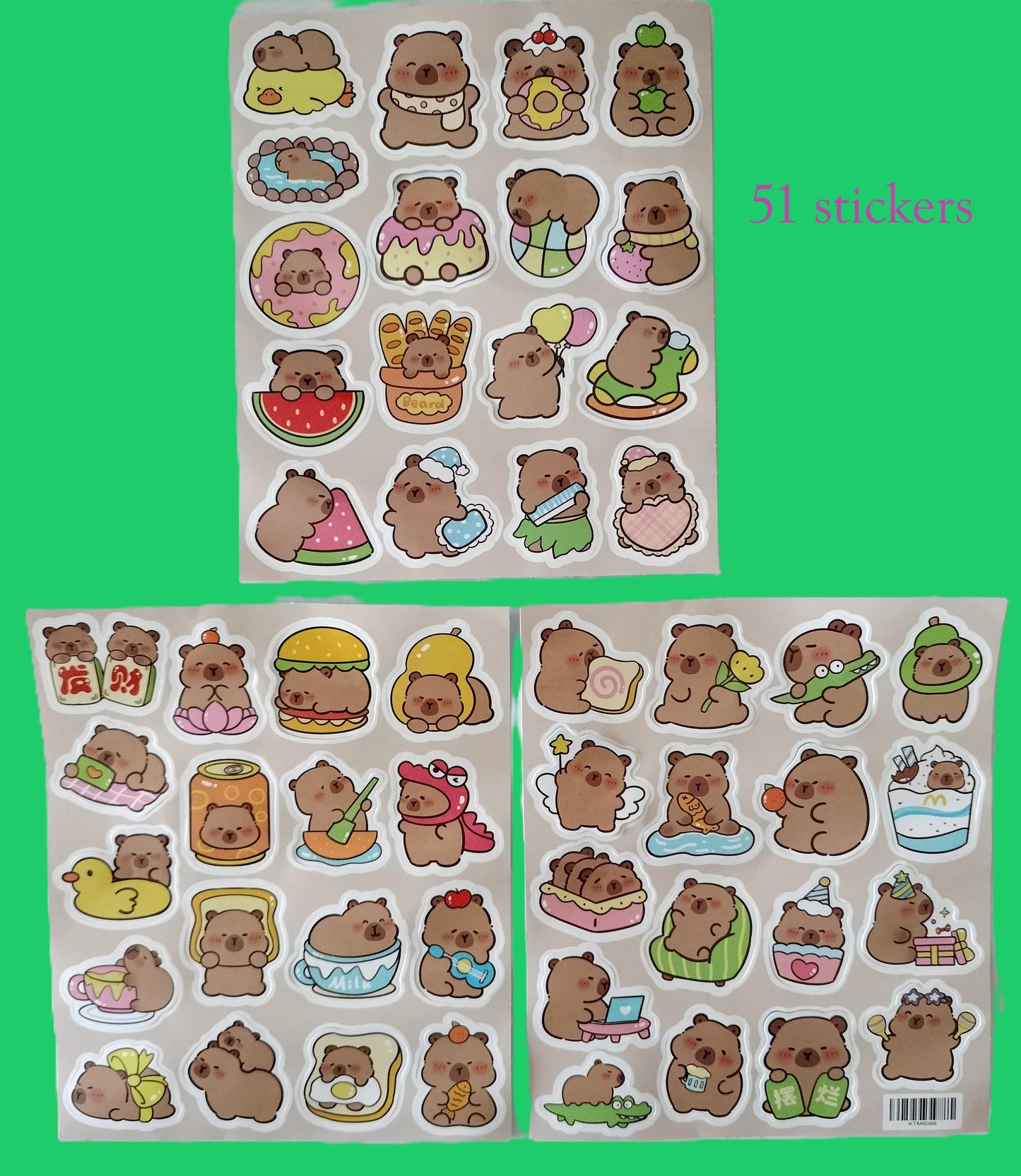 51 stickers Capybara
