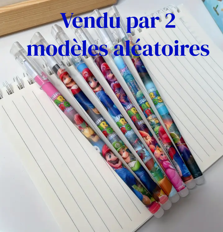 2 stylos effaçables Mario