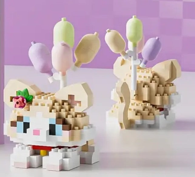 Mini bricks Chat beige