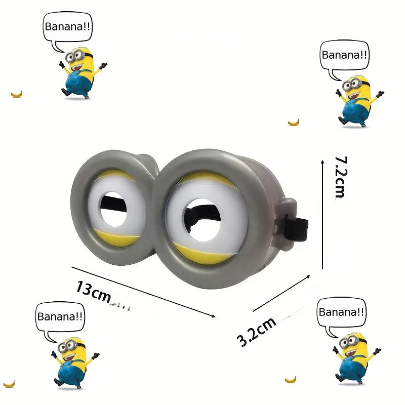 Kit anniversaire Minions : jeu dooble , serviettes , cake topper , banderole et 4 lunettes Minions