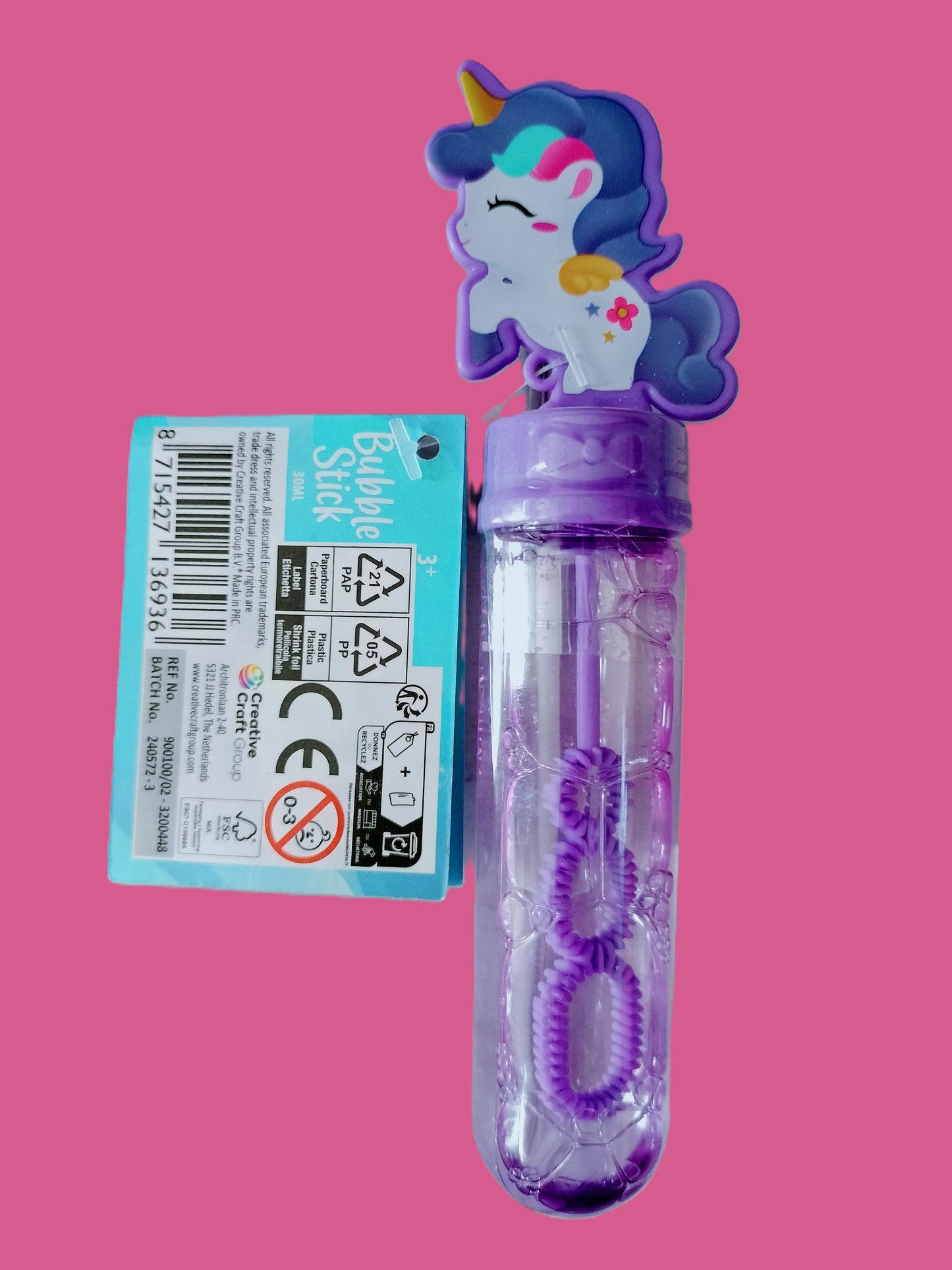 Tube à bulles de savon - Licorne