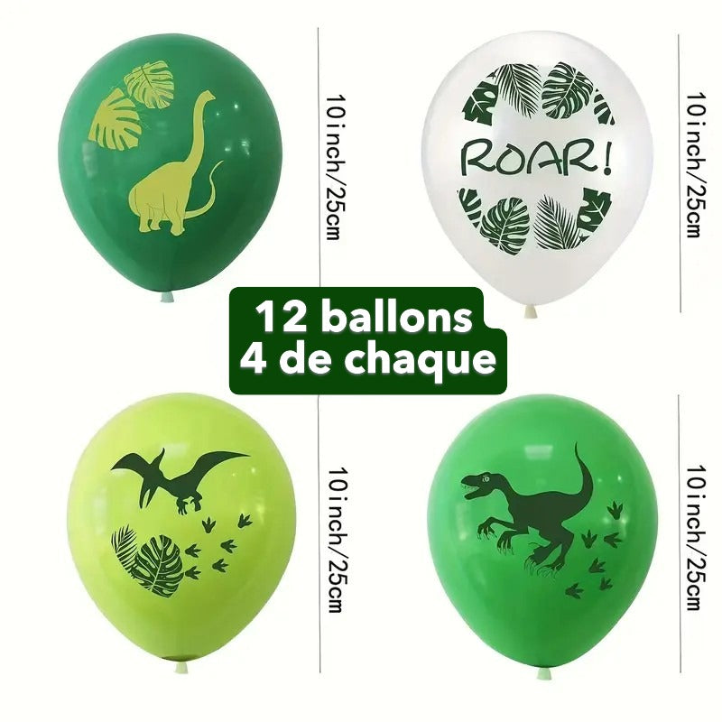 Kit anniversaire Dinosaures : 90 pièces