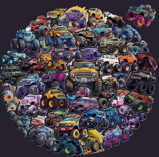10  Stickers Monsters trucks