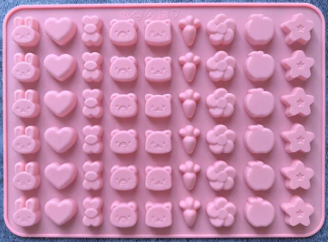 Moule P'tits Z'animaux / formes ROSE