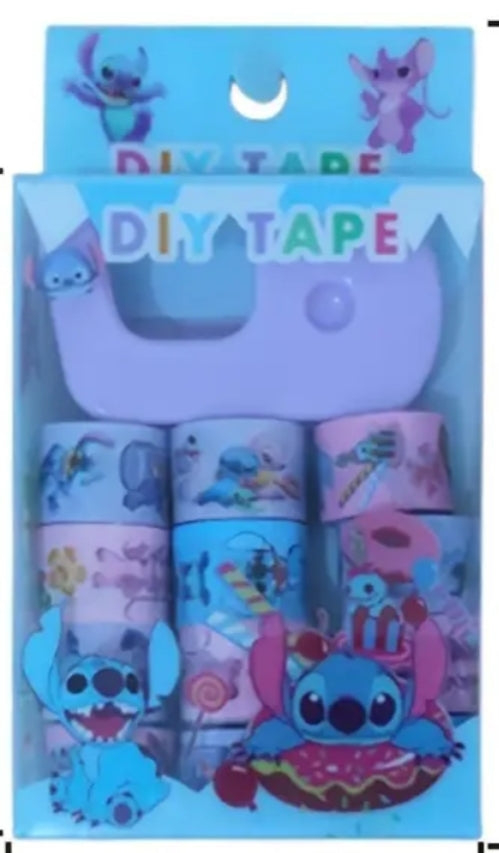Minis washis tape STITCH 12 rouleaux + dérouleur