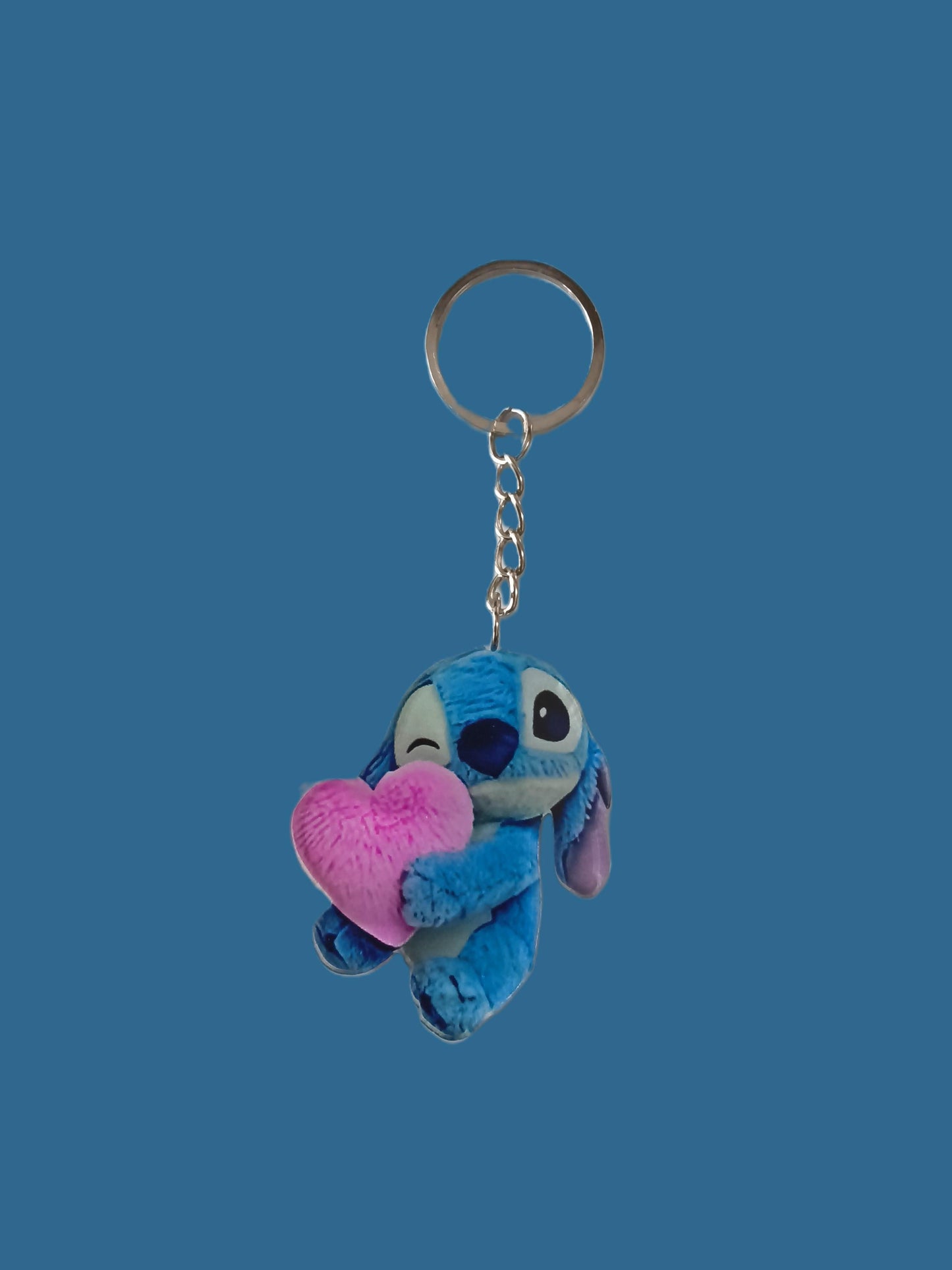 Porte clés 2D Stitch coeur