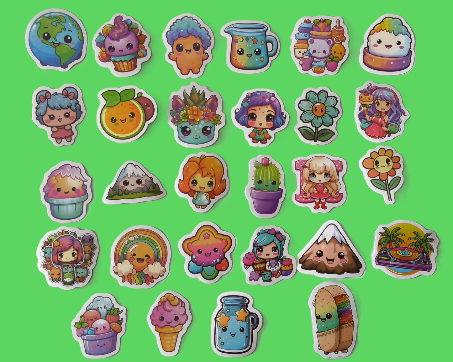 28 stickers Kawaï