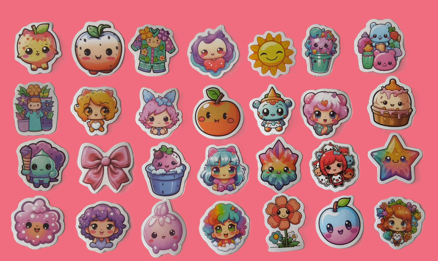 28 stickers Kawaï