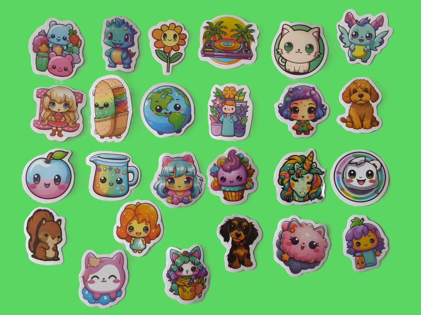 25 stickers Kawaï