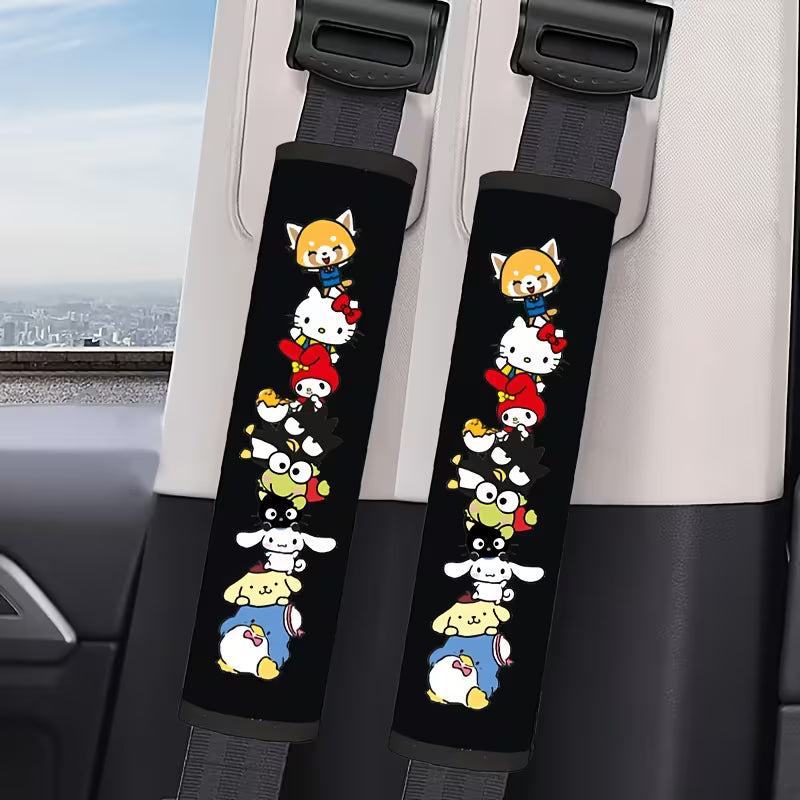 Protège ceinture de sécurité tout doux "  Hello Kitty and friends "