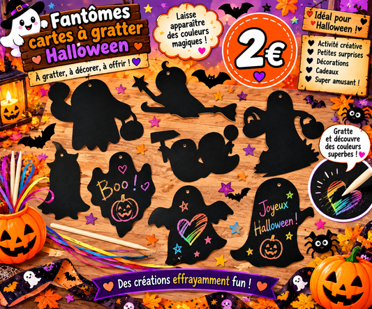 8 Fantômes d'Halloween à gratter