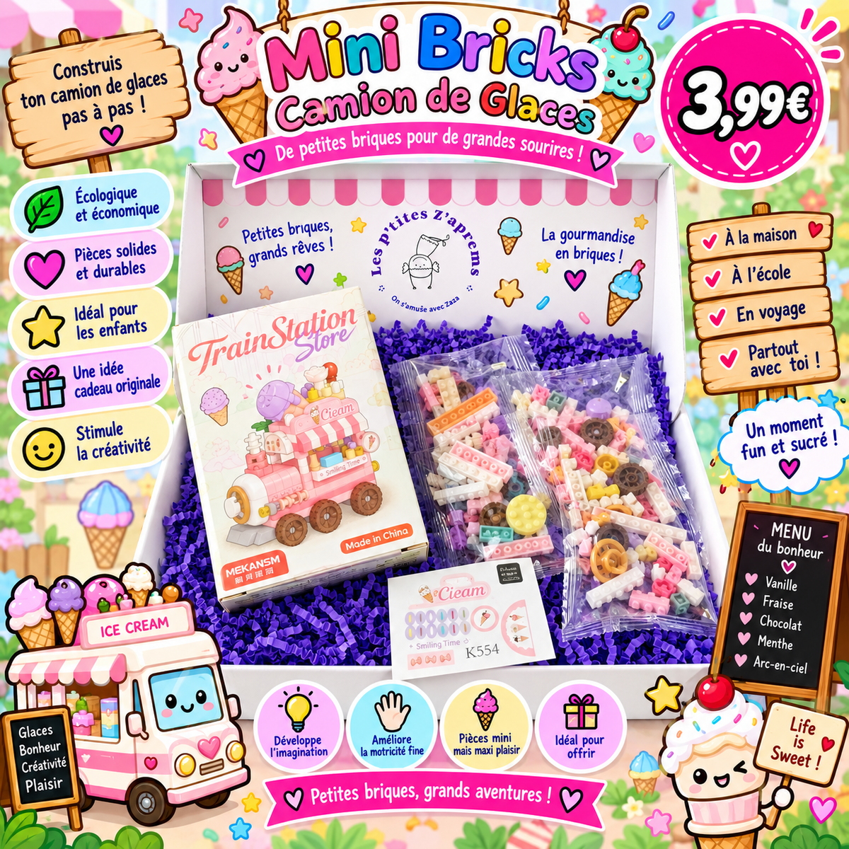 Box mini bricks Marchand de glaces