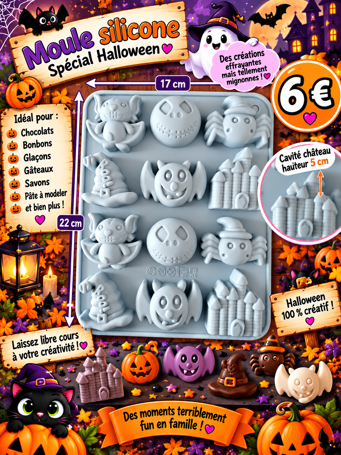 Moule silicone Spécial Halloween