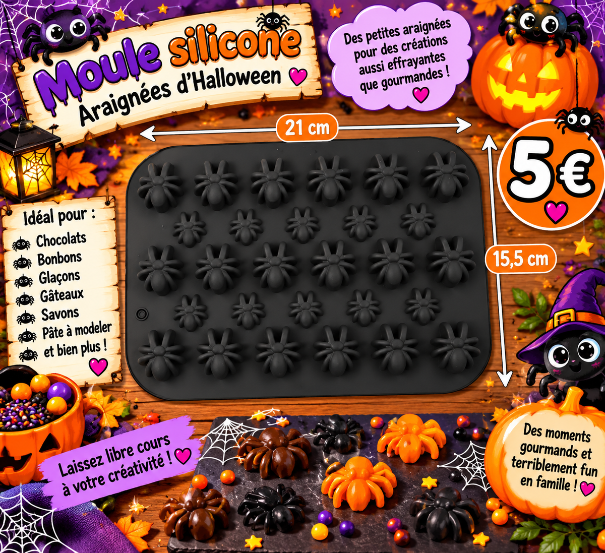 Moules Araignées d' Halloween