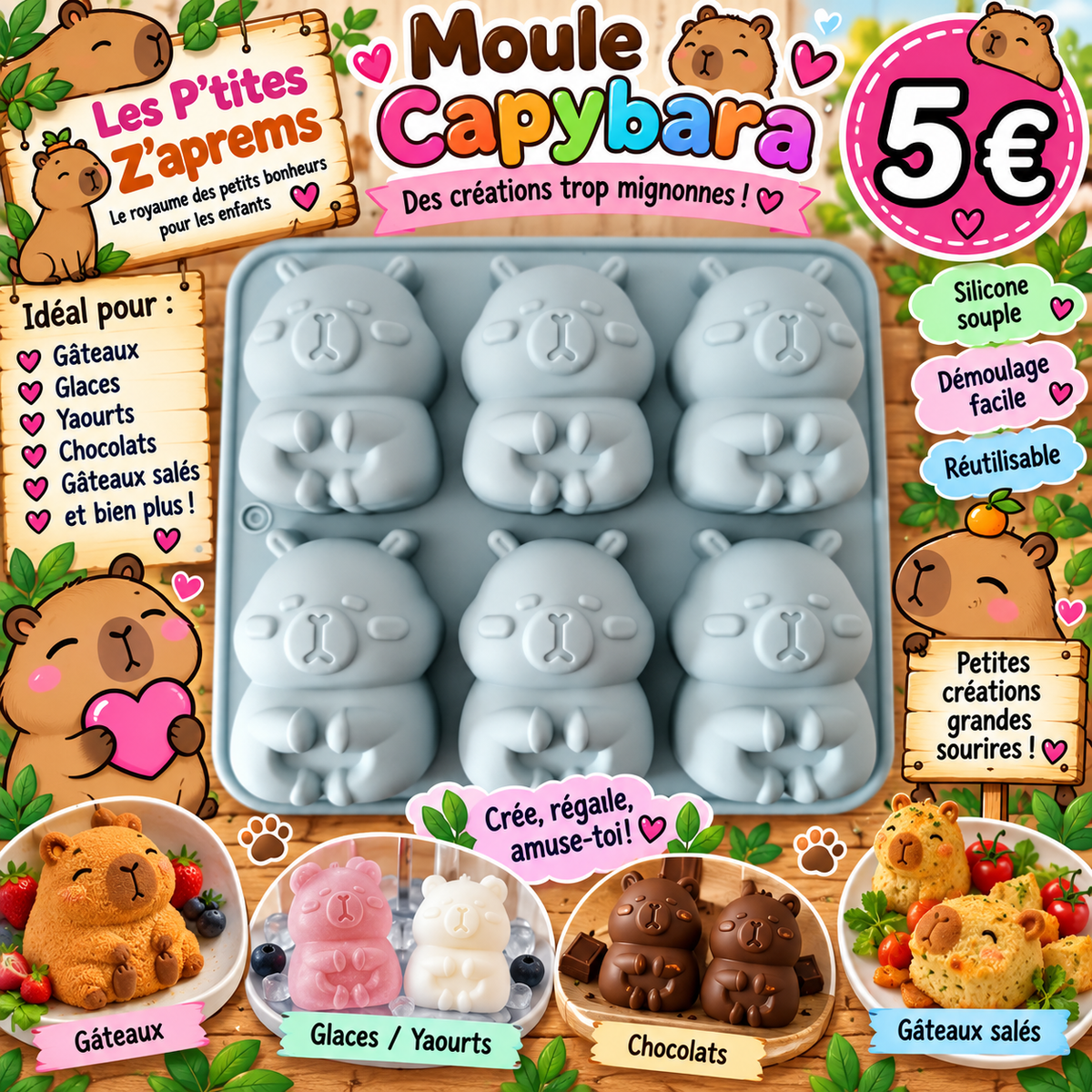 Moule silicone Capybara