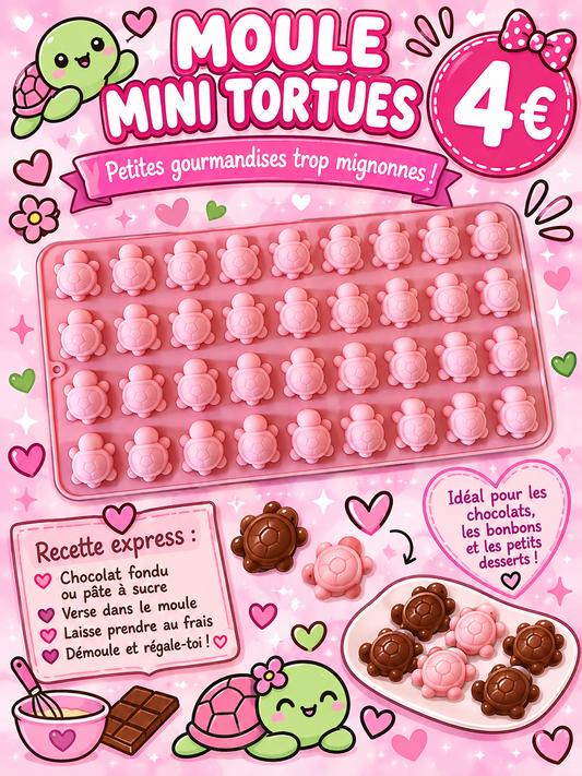 Moule silicone 36 mini Tortues