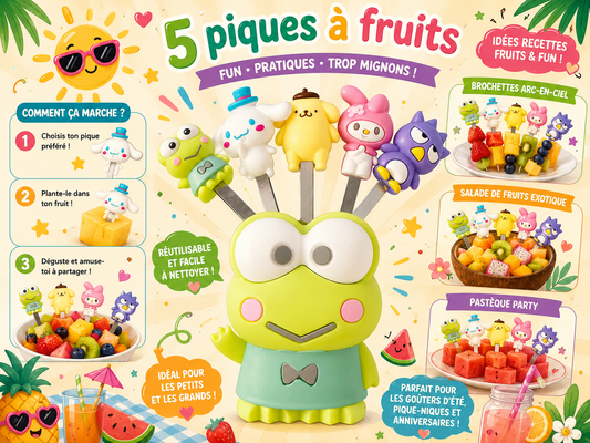 Pot Keropee et ses 5 piques Hello Kitty and friends