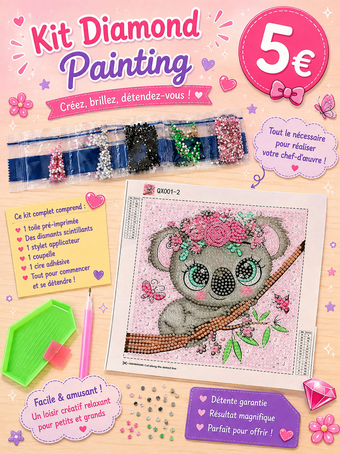 Kit Diamond painting Koala