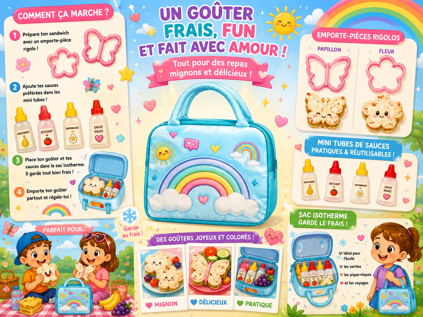 Kit Lunch Arc-en-ciel