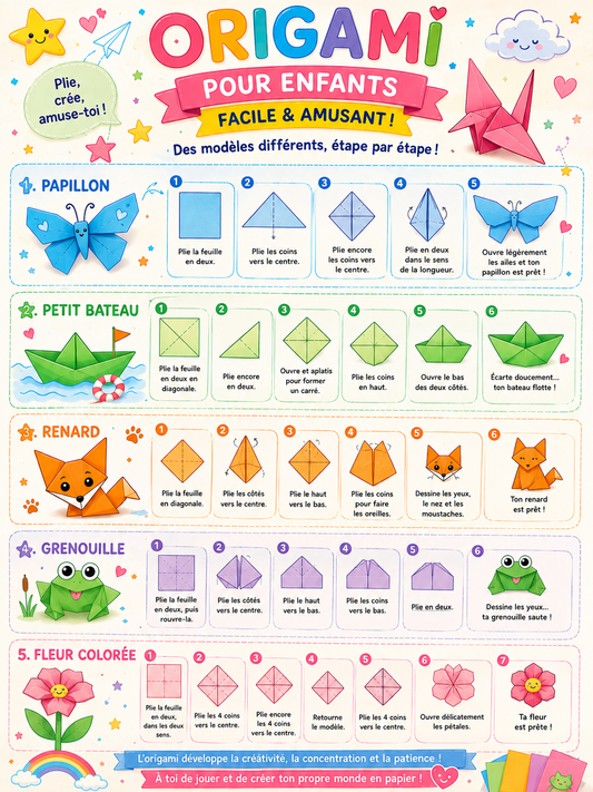 Fiche origami facile pour enfants