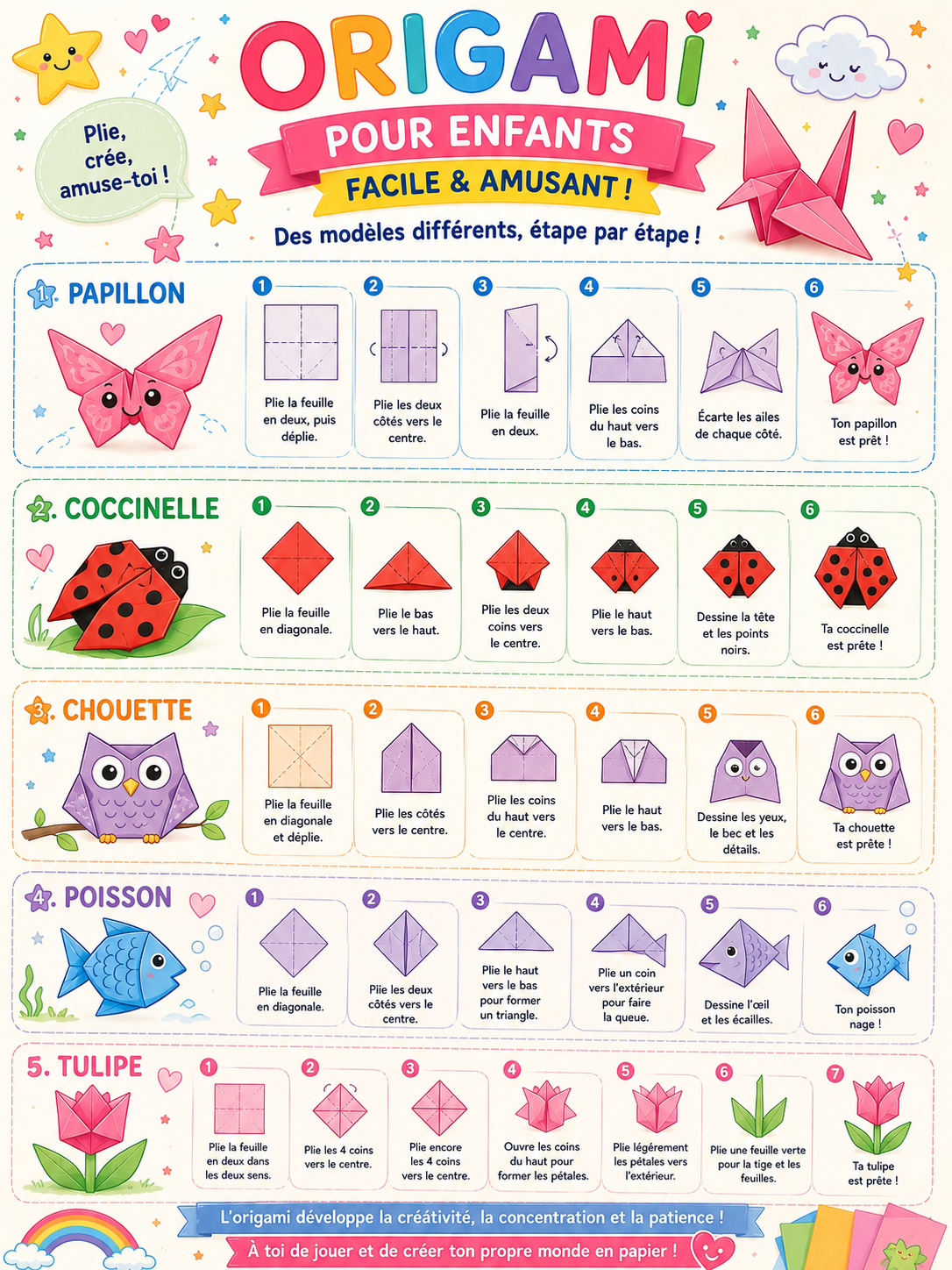 Fiche origami facile pour enfants