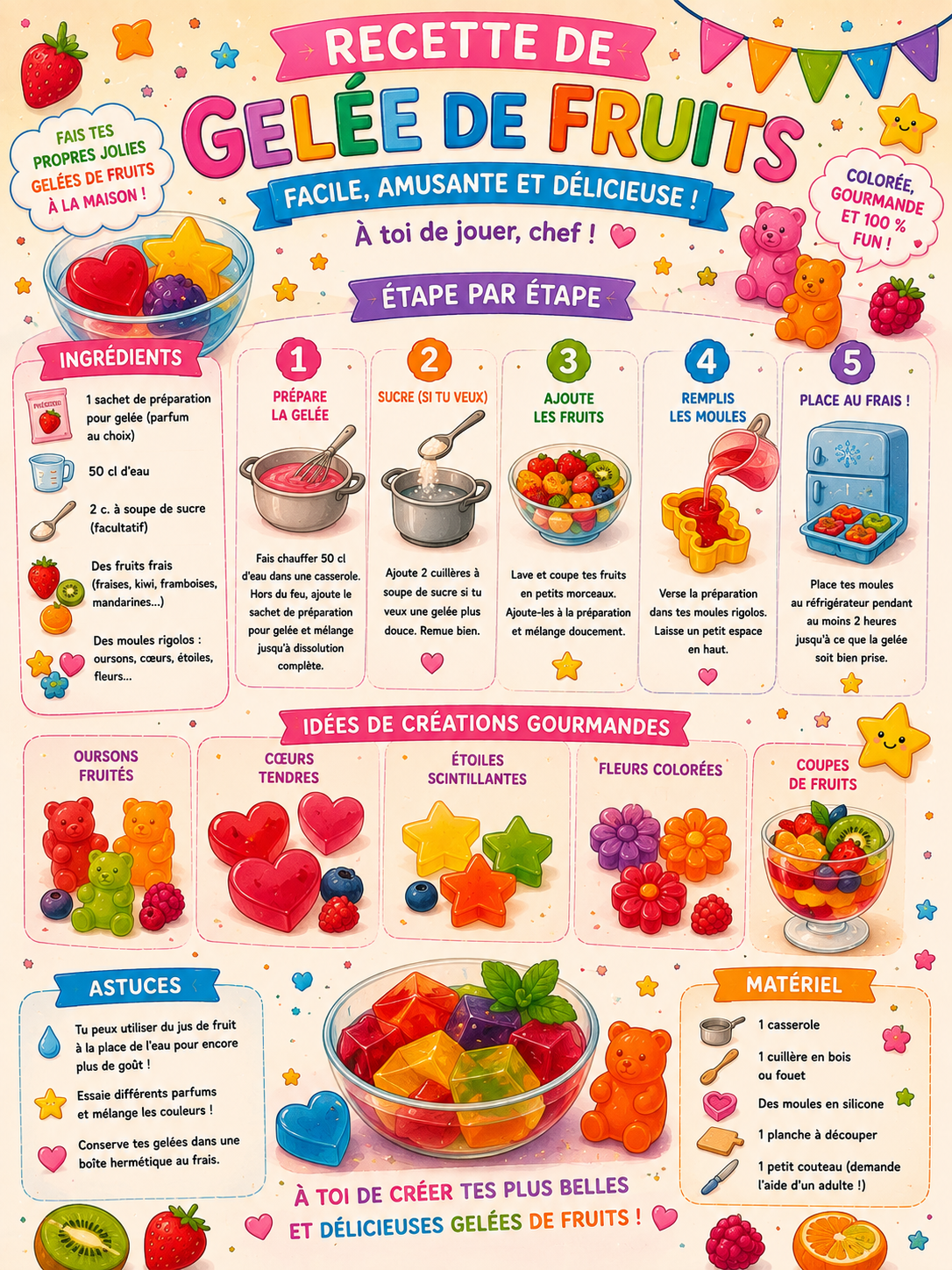 Fiche recette gelée de fruits