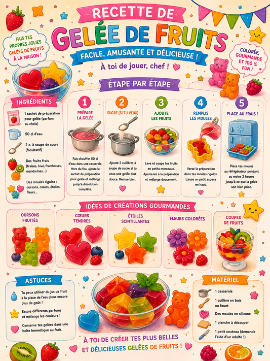 Fiche recette gelée de fruits