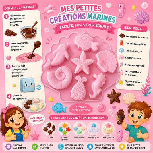 Moule silicone Coquillage rose