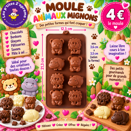 Moule silicone Animaux mignons