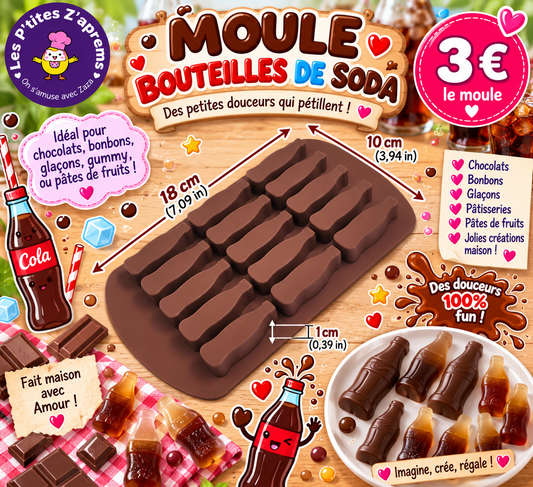 Moule silicone bouteilles de soda