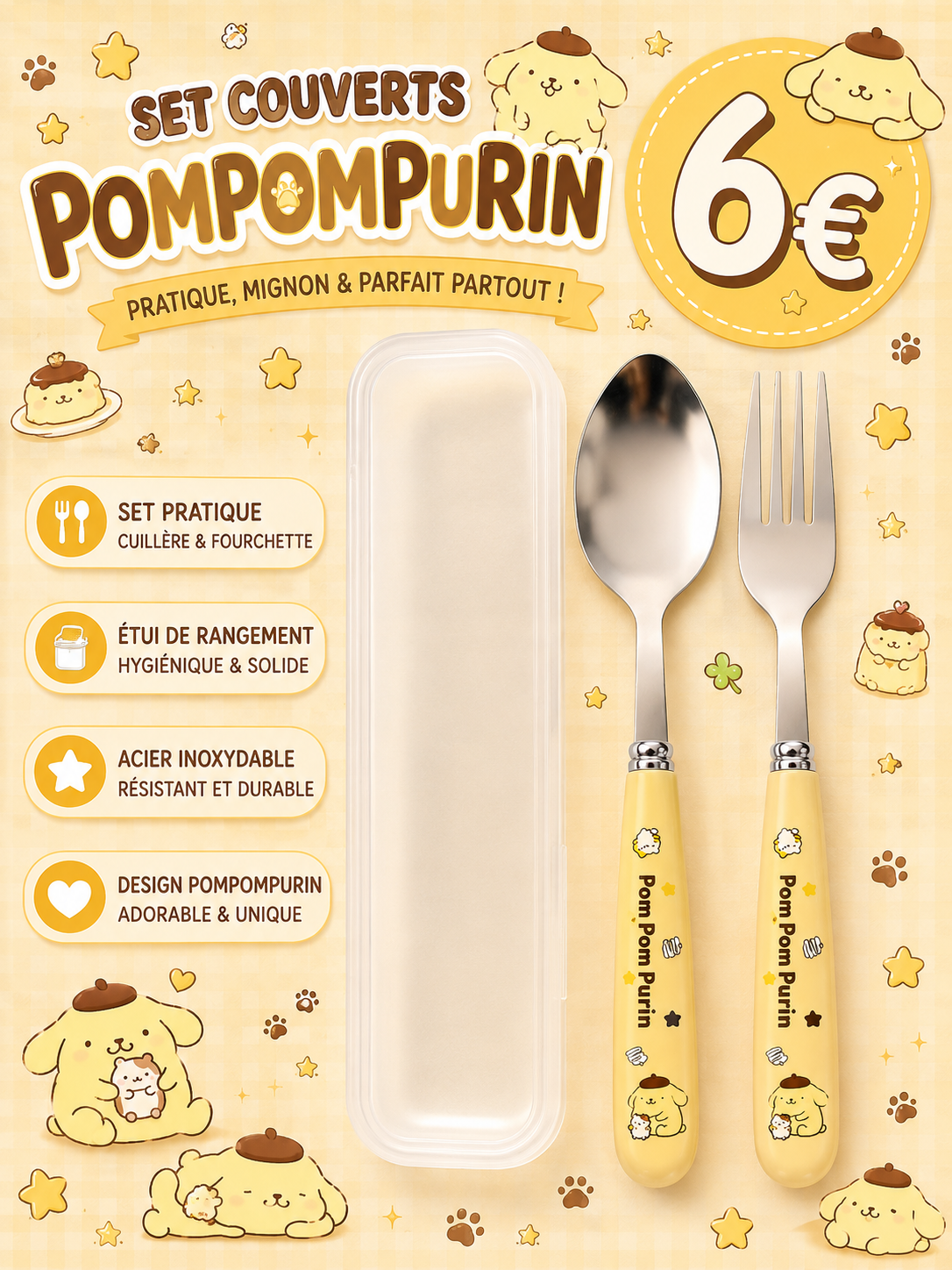 Boîte à 2 couverts Pompom purin