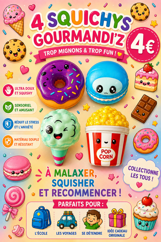 4 Squishys Gourmandi'Z