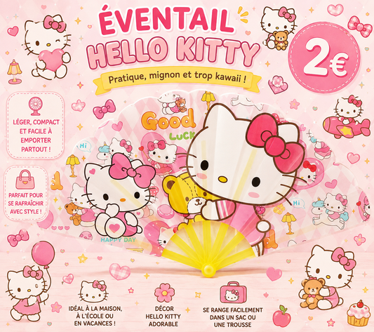 Eventail Hello Kitty