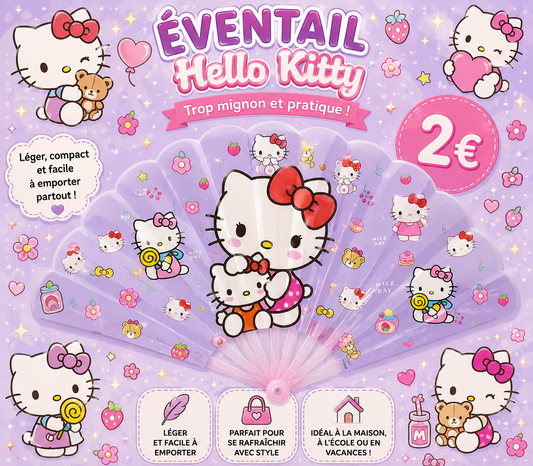 Eventail Hello Kitty