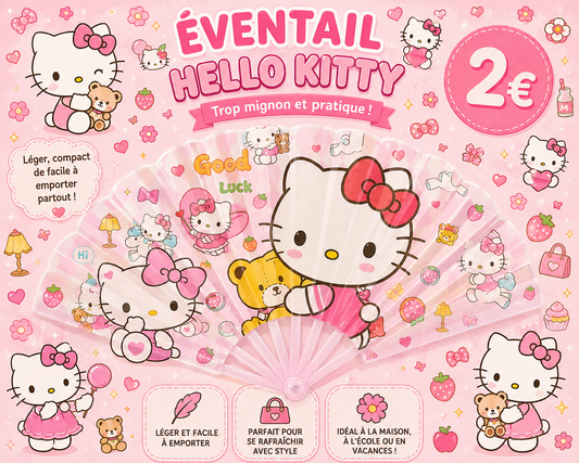 Eventail Hello Kitty