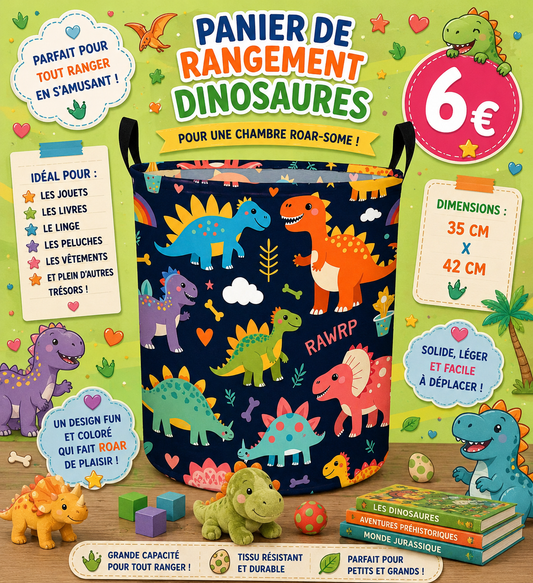 Panier de rangement Dinosaures